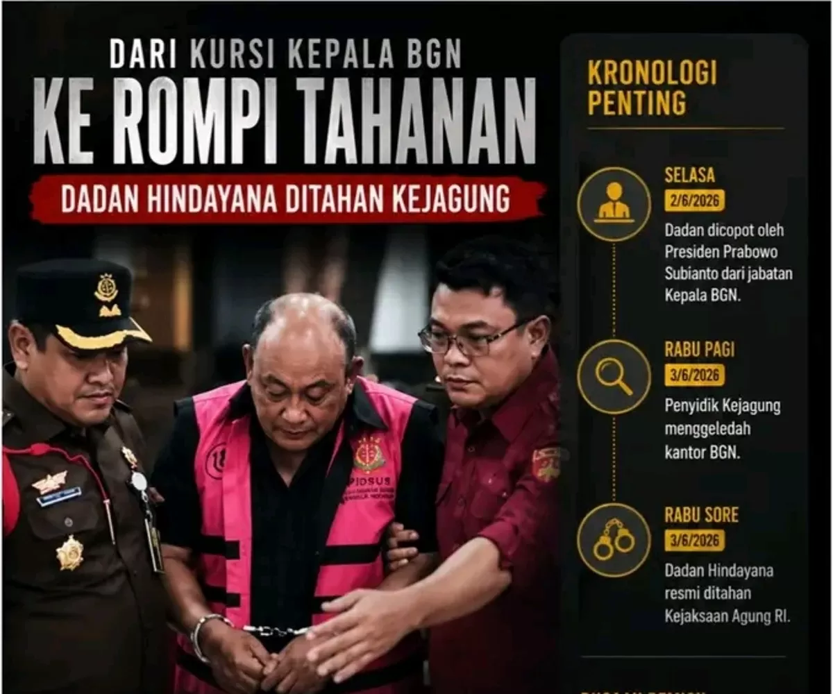 Baru Dicopot Presiden, Dadan Hindayana Kini Ditahan Kejagung: Dugaan "Jual Beli" Dapur MBG Disorot (Foto: Dok. LM)