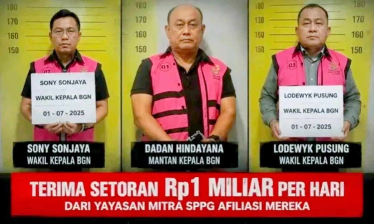 Skandal MBG Makin Panas: 3 Mantan Pimpinan BGN Jadi Tersangka (Foto: Kolase LM)
