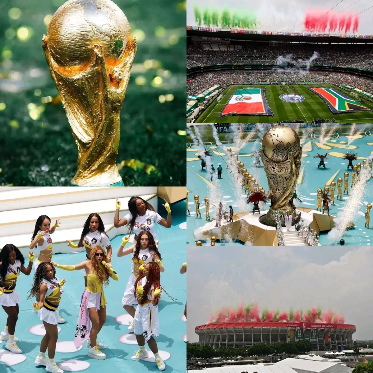 16 Tahun Berlalu, Meksiko vs Afrika Selatan Kembali Buka Piala Dunia. Shakira Hadir Lagi! (Foto: Kolase Idenusantara. com Dok From FIFA)