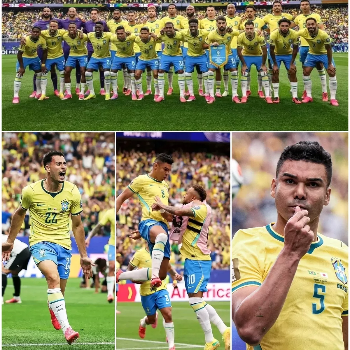 Kalahkan Jepang Brasil Lolos ke Babak 16 Besar (Foto:Kolase Dok. CBF)