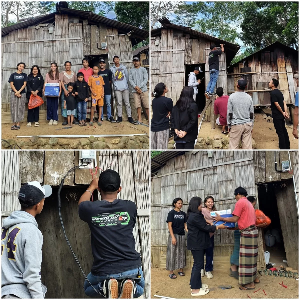 Menerangi Rumah dengan Cinta; OMK St. Eduardus Watunggong Pasang Meteran Listrik untuk Keluarga yang Bertahun-tahun Hidup Tanpa Listrik (Foto:Dok.OMK Watunggong)