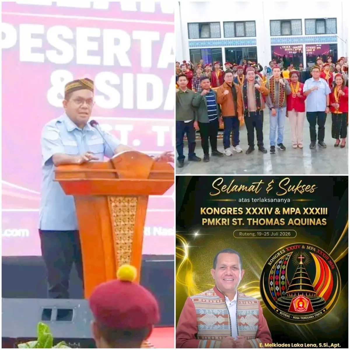 Hadiri Kongres, Gubernur NTT Ajak PMKRI Bangun Kepemimpinan Bersama dan Kuatkan Ekonomi Rakyat (Foto: Dokpri MLL)