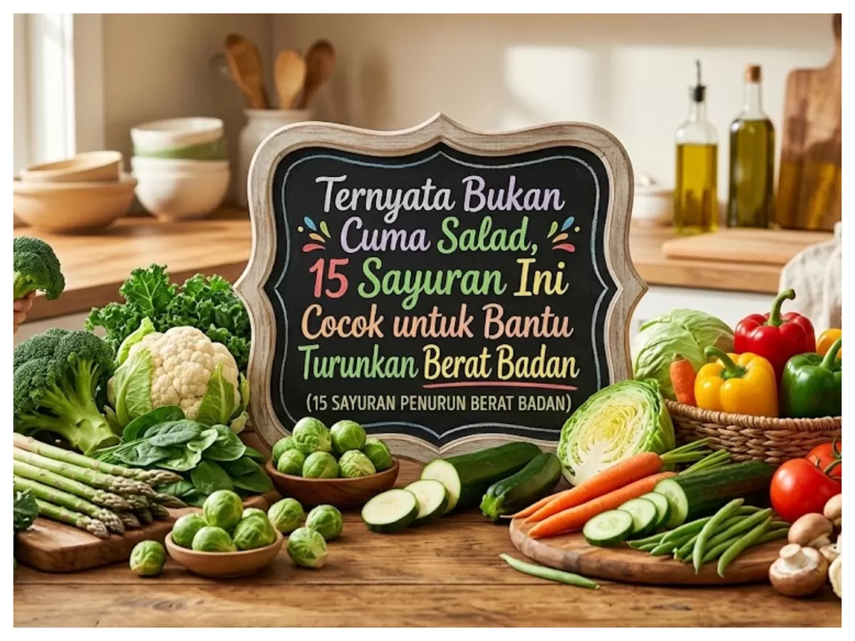 Ilustrasi foto:Ternyata Bukan Cuma Salad, 15 Sayuran Ini Cocok untuk Bantu Turunkan Berat Badan. (gemini.google.com)