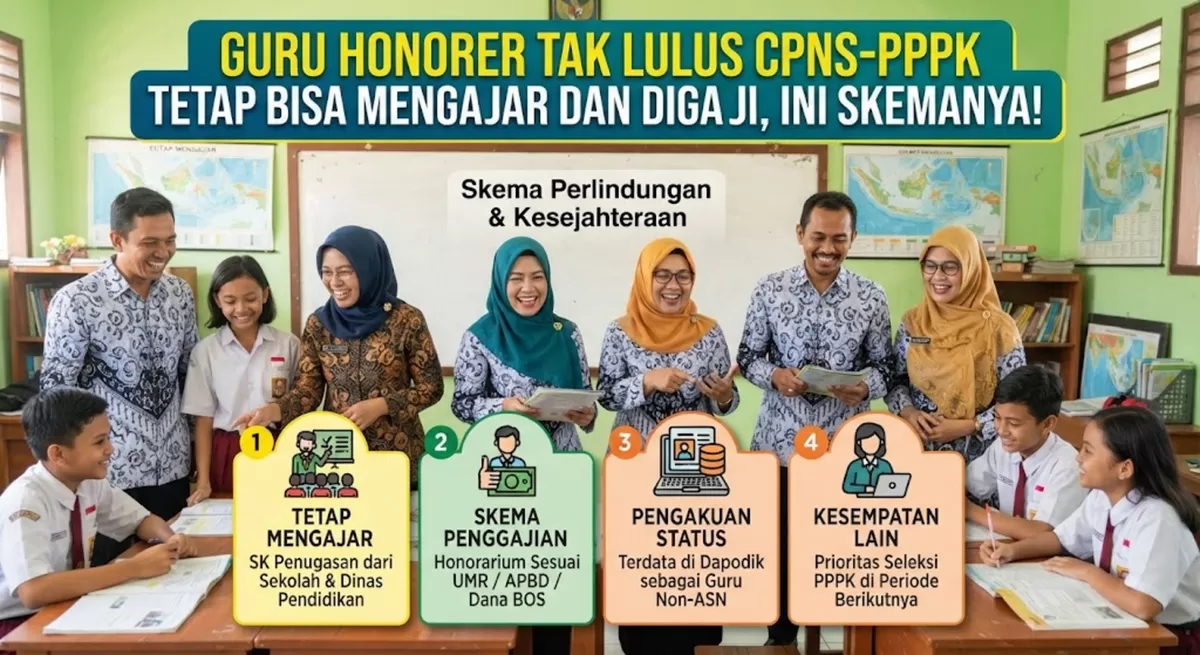 Guru Honorer Gagal PPPK Tetap Digaji? Ini Skema Baru Pemerintah! (Foto: Ide Nusantara)
