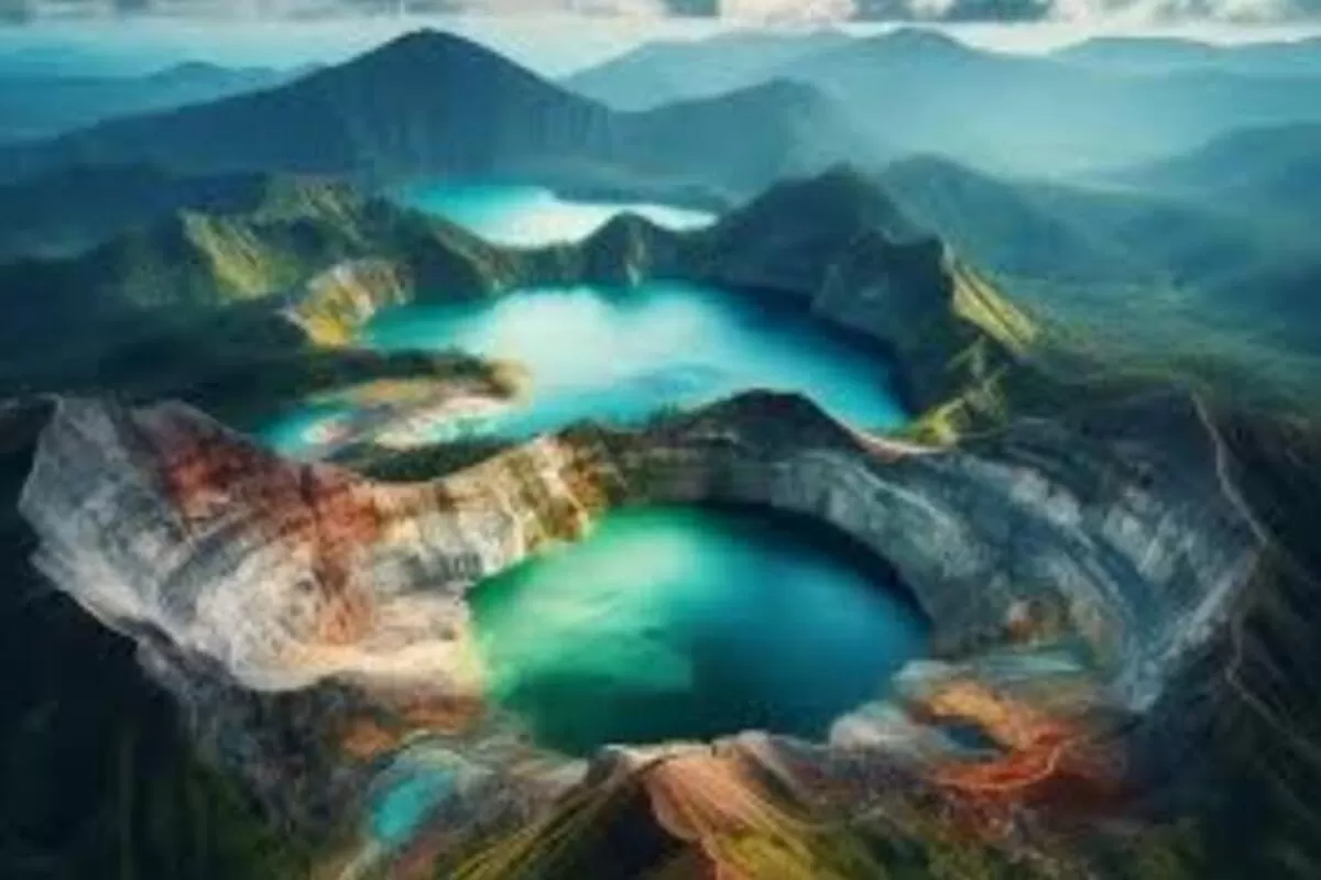 Ilustrasi: Danau Tiga Warna Kelimutu  Flores