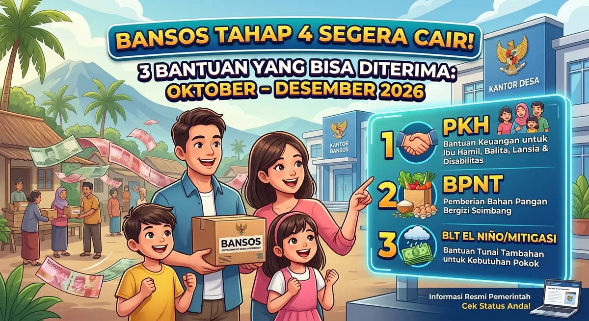 Bansos Tahap 4 Segera Cair! Ini 3 Bantuan yang Bisa Diterima Oktober-Desember 2026