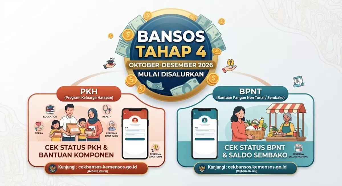 Bansos Tahap 4 Oktober-Desember 2026 Mulai Disalurkan, Ini Cara Cek PKH dan BPNT (Foto: Ide Nusantara.com)