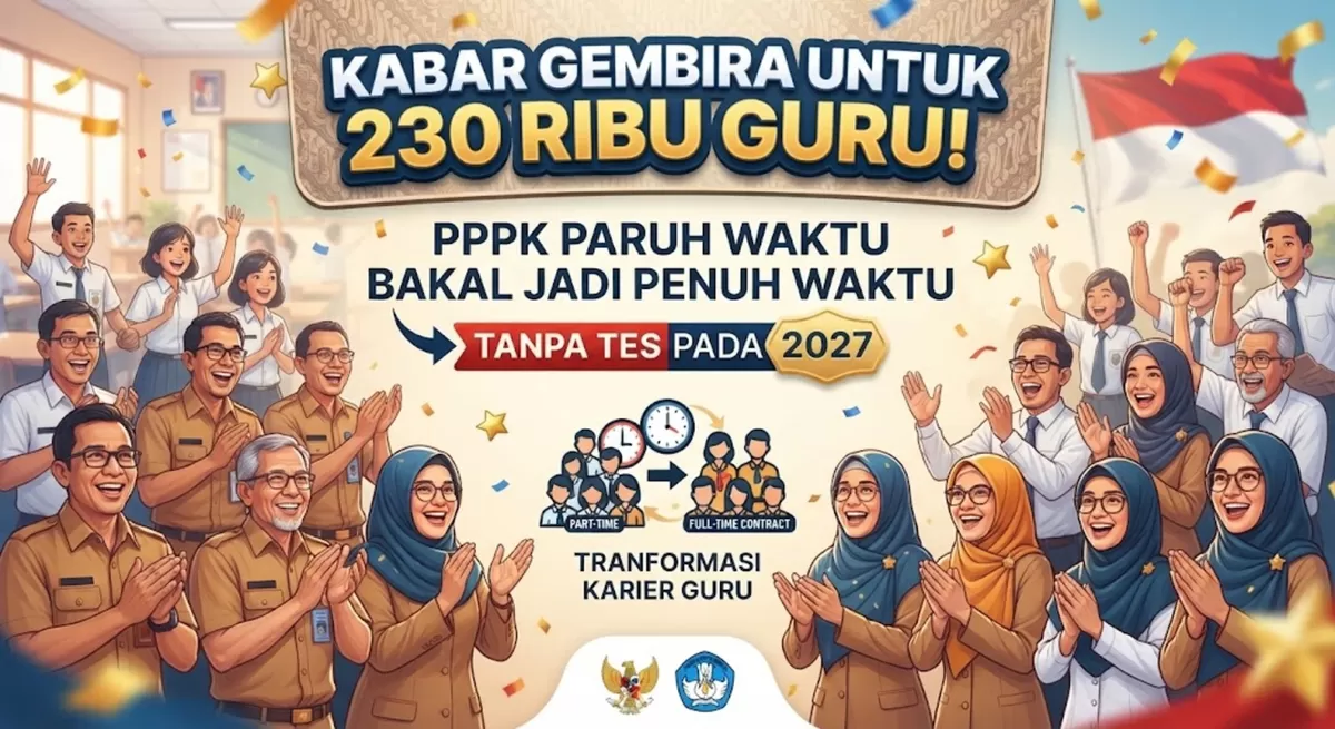 Kabar Gembira untuk 230 Ribu Guru! PPPK Paruh Waktu Bakal Jadi Penuh Waktu Tanpa Tes pada 2027 (Foto: Ide Nusantara.com)