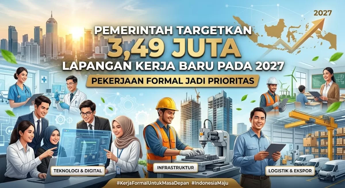 Pemerintah Targetkan 3,49 Juta Lapangan Kerja Baru pada 2027, Pekerjaan Formal Jadi Prioritas (Foto: Ide Nusantara.com)