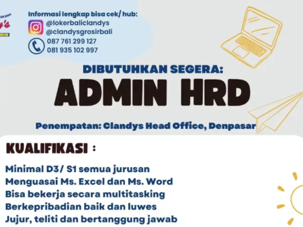 Kandidat yang memiliki pemahaman mengenai BPJS Kesehatan dan BPJS Ketenagakerjaan akan menjadi nilai tambah dalam proses seleksi. (Lowongan kerja terbaru)