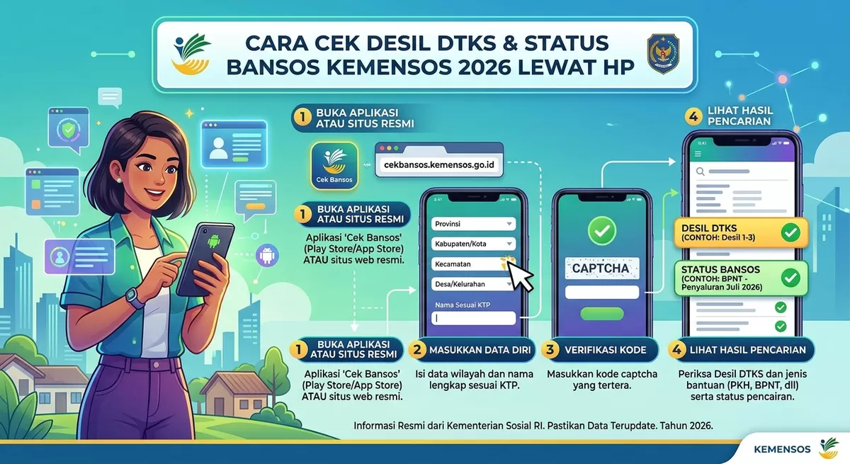 Cek Desil Bansos Oktober 2026, Masukkan NIK untuk Lihat Status DTSEN