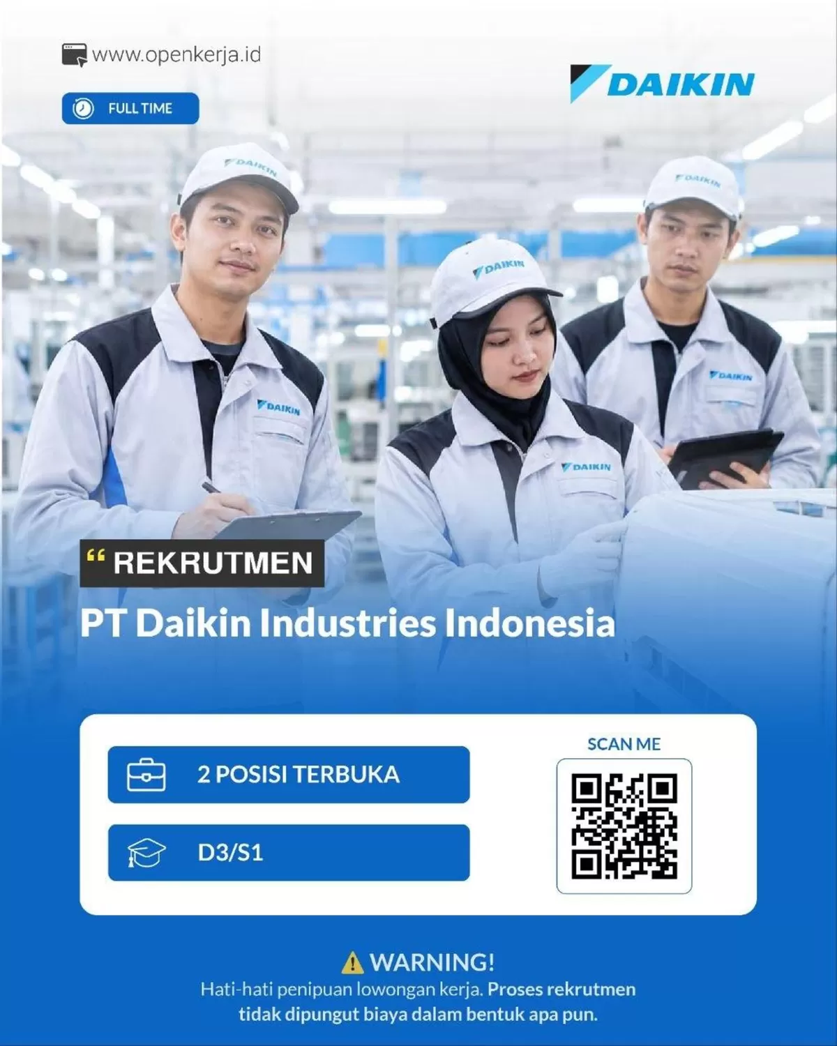 Lowongan Kerja PT Daikin Industries Indonesia: Profil, Gaji, Benefit hingga Tips Lolos Seleksi (FOTO IDE NUSANTARA.COM)