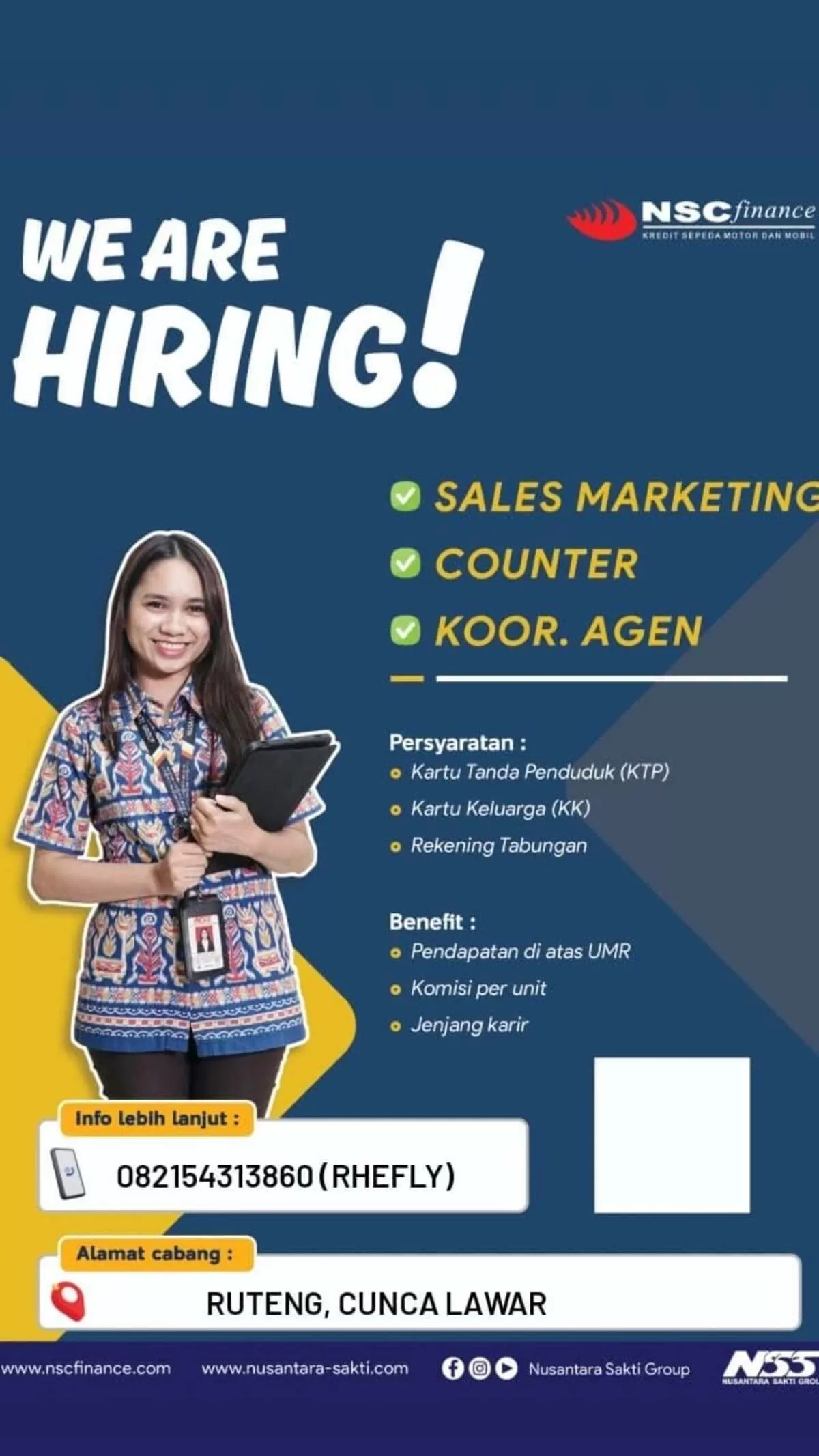 Pendapatan di Atas UMR + Komisi Unit: Benarkah Ini Loker Paling Menguntungkan di Ruteng saat Ini? (Foto: Ide Nusantara.com)