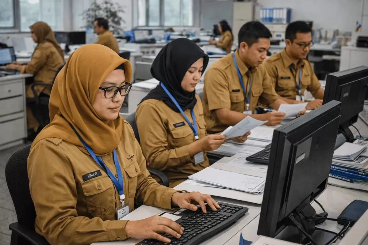 Mengulas faktor yang dapat menjadi pertimbangan dalam evaluasi PPPK, mulai dari kedisiplinan, hasil kerja, tanggung jawab, hingga ketentuan dalam perjanjian kerja. Jelaskan bahwa keputusan kontrak harus mengacu pada aturan yang berlaku. (Foto: Ide Nusantara.com)