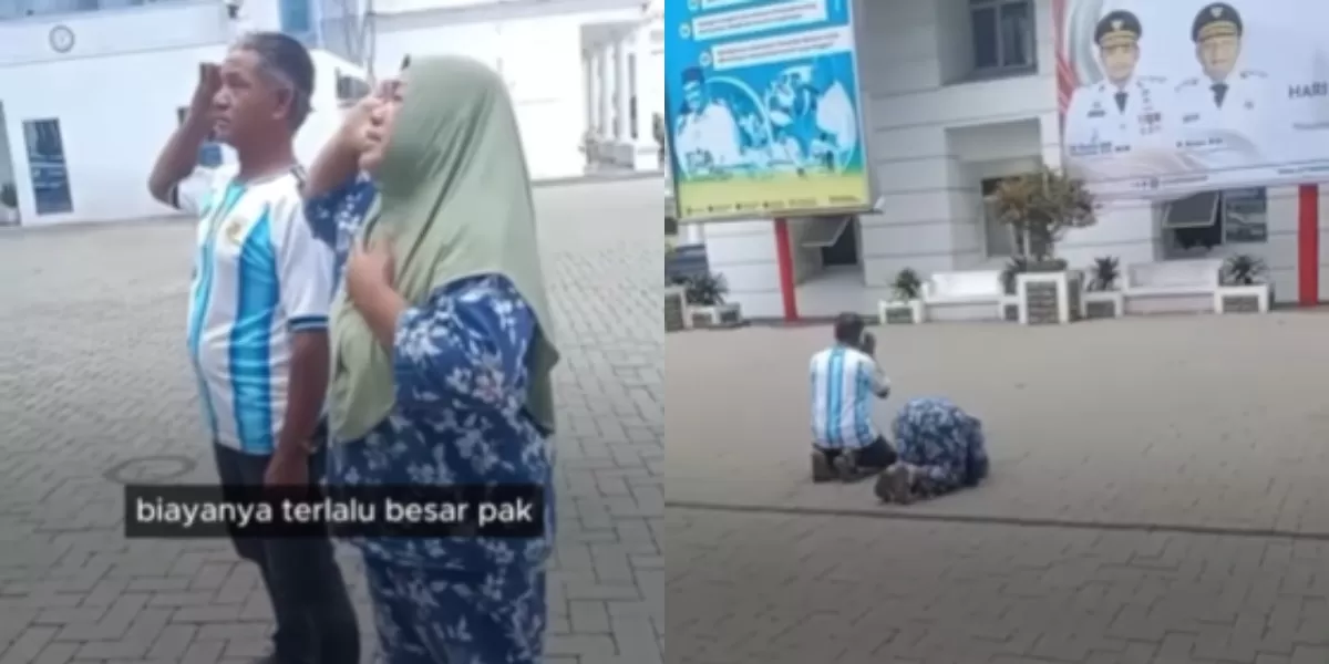 Menyoroti aksi orang tua bersujud di kantor Gubernur Sumut, Bobby Nasution untuk meminta bantuan ihwal pengobatan anaknya di RS. (Facebook.com / Sakban Azhari))
