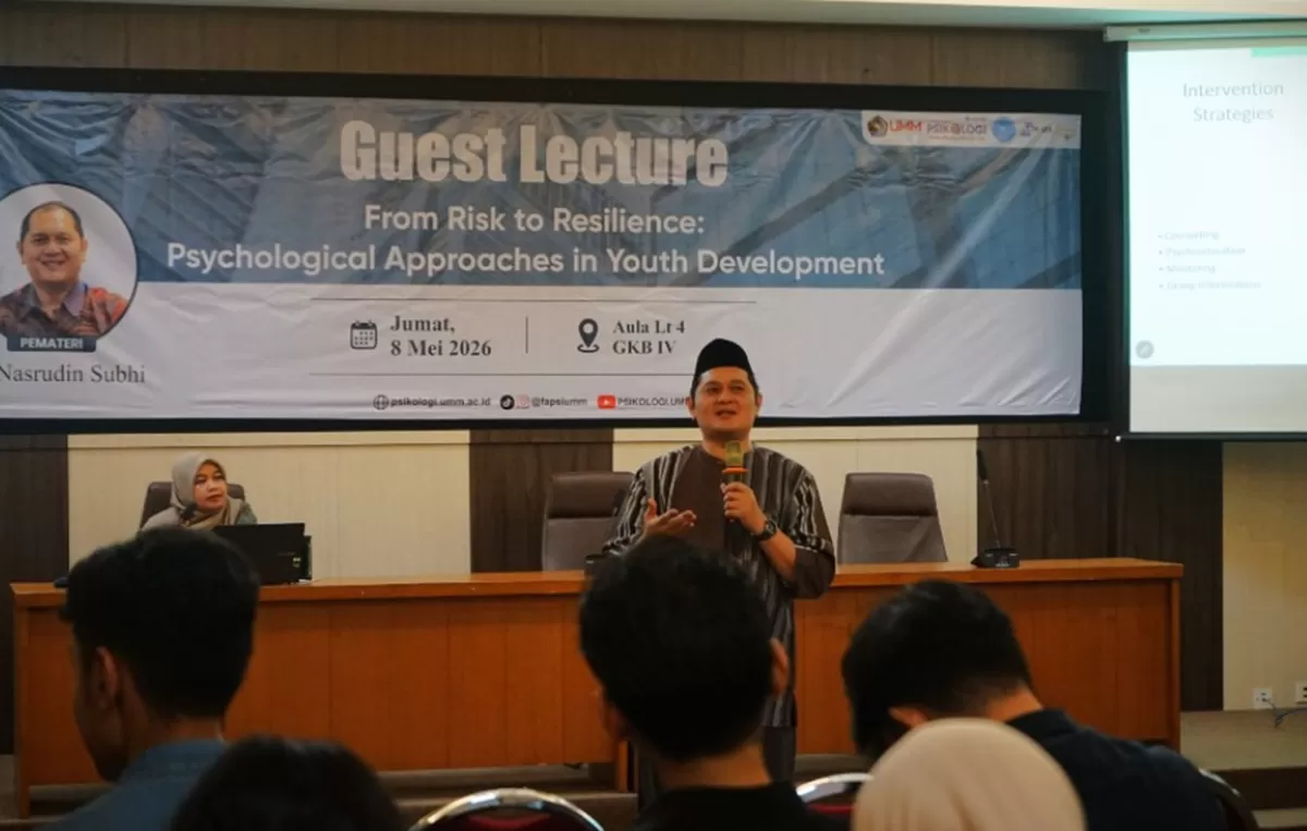 Pakar Universiti Kebangsaan Malaysia (UKM), Assoc Prof.  Nasrudin Subhi, saat memberikan kuliah tamu internasional di Universitas Muhammadiyah Malang/int