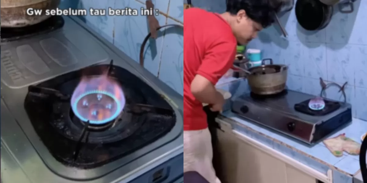 Mengintip konten penghematan gas LPG yang viral di medsos usai imbauan Menteri ESDM, Bahlil Lahadalia di tengah krisis energi. (Instagram.com/@alfonbayora)