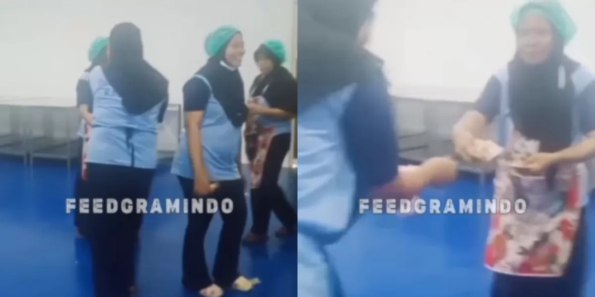 Menyoroti aksi viral terkait pegawai SPPG di Sumenep, Jawa Timur yang berjoget hingga saweran uang Rp100 ribu. (Instagram.com/@feedgramindo)