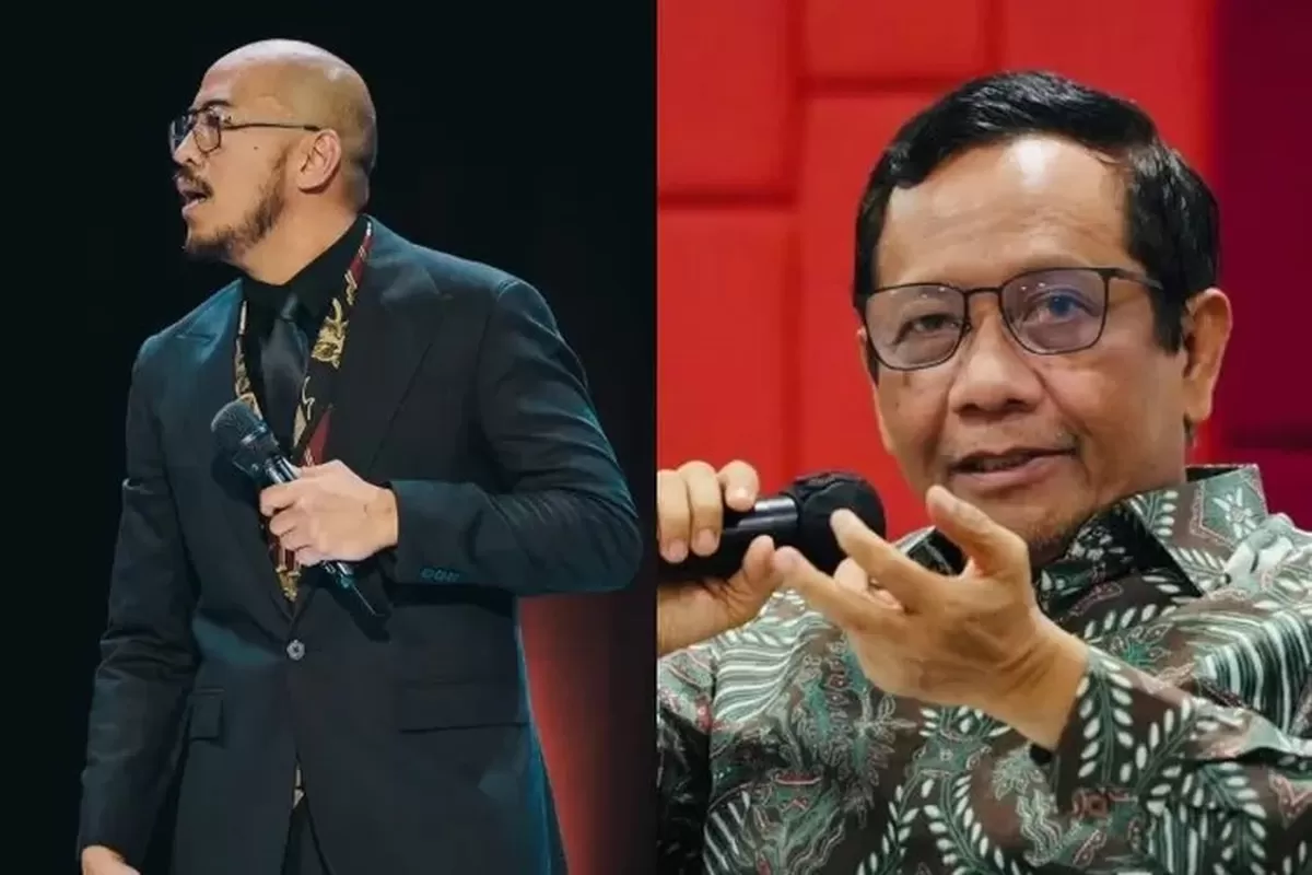 Mahfud MD Ngaku Siap Bela Panji Pragiwaksono usai Komika Itu Roasting Ekspresi Wapres Gibran yang Dinilai seperti Orang Ngantuk - WartaPesona.com (Suara Merdeka Pekalongan)