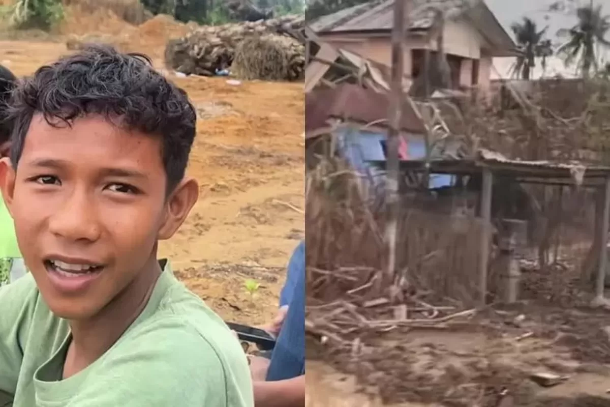 Bocah di Aceh Tamiang menceritakan saat banjir bandang dan tanah longsor yang menerjang pada akhir November 2025 - WartaPesona.com (Nusantara 62)
