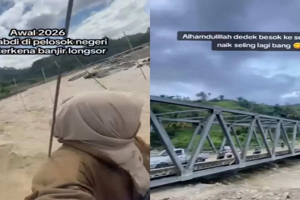 Jembatan ke Kampung Bah, Kecamatan Ketol, Aceh Tengah sudah dibangun menjadi lebih layak dan aman untuk warga - WartaPesona.com (reporta.id)