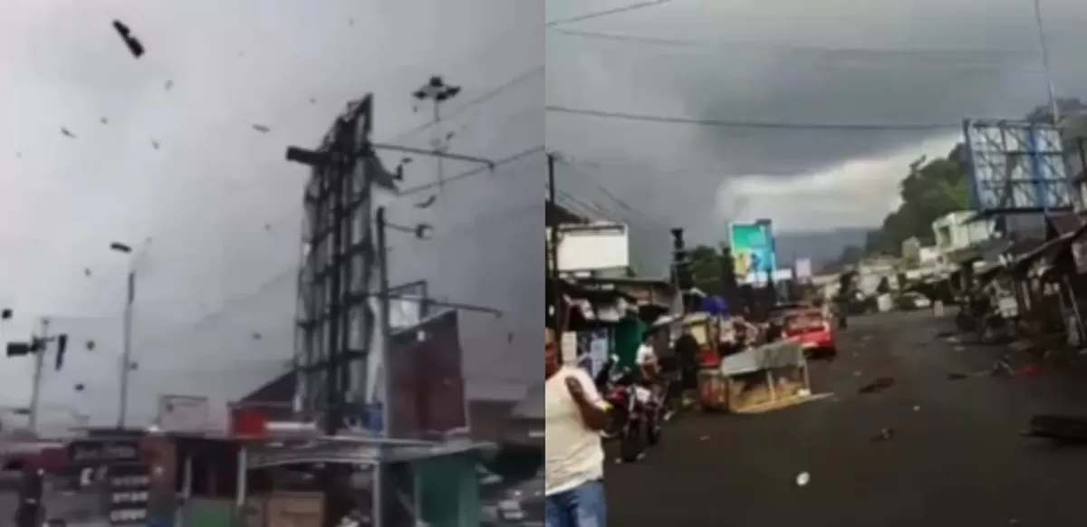 Angin Puting Beliung Terjang Kawasan Pasar di Karanganyar Jateng, Dagangan pada Gerobak Pedagang Ikut Terbang - WartaPesona.com (ArahPublik)