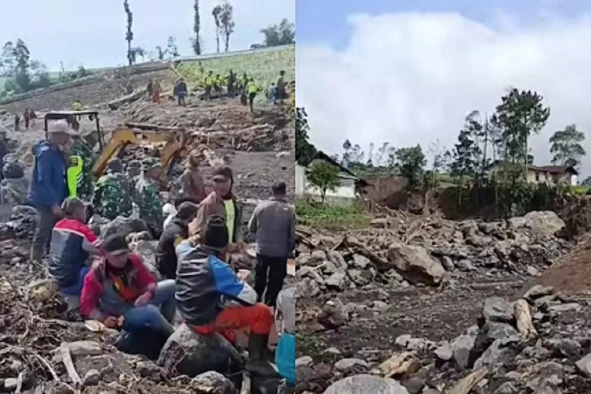 Gotong Royong Warga dan Aparat Bersihkan Material Sisa Banjir Bandang di Purbalingga, Buka Akses untuk Dusun Terisolir - WartaPesona.com (Lamongan Network - Jatim Network)