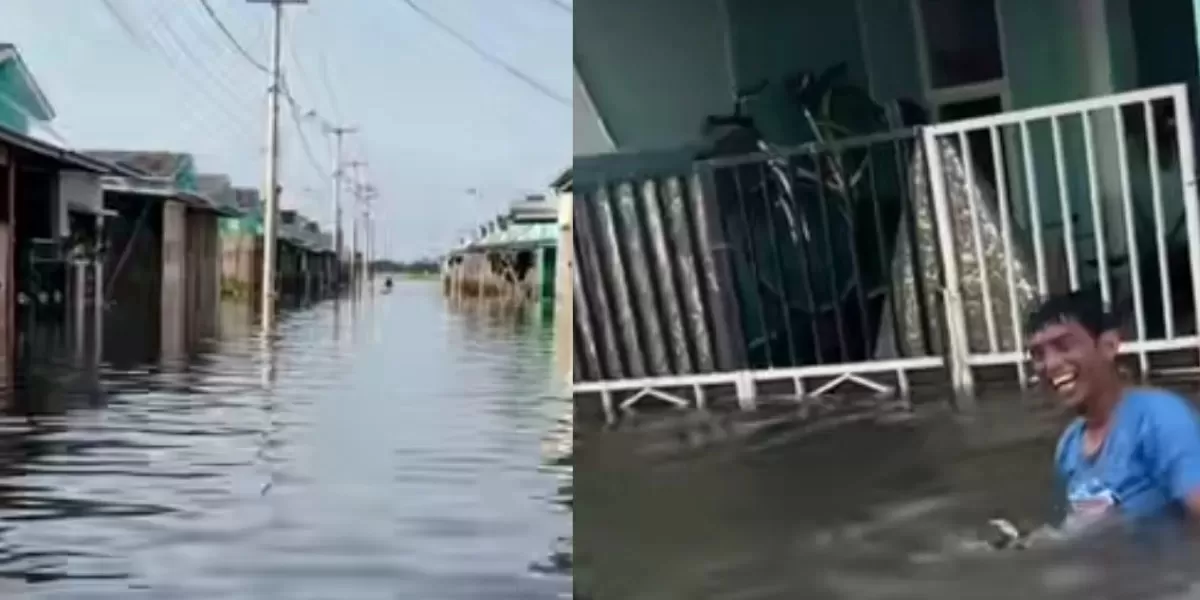 Meski Banjir Setinggi Dada Genangi Rumahnya, Bapak-bapak Asal Bekasi Ini Tetap Asyik Bernyanyi dengan Lirik Berisi Curahan Hati - WartaPesona.com (Gen Z Daily)