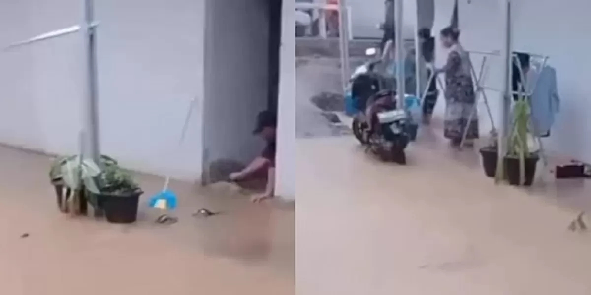 Hujan Deras, Kawasan Huntara di Agam Sumbar yang Baru Diresmikan Kebanjiran - WartaPesona.com (Lamongan Network - Jatim Network)