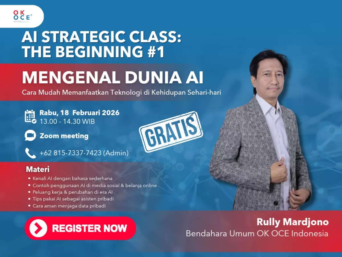 Flayer AI Strategic Class : The Beginning #1 - Wartapesona.com (Tim OK OCE  Indonesia)
