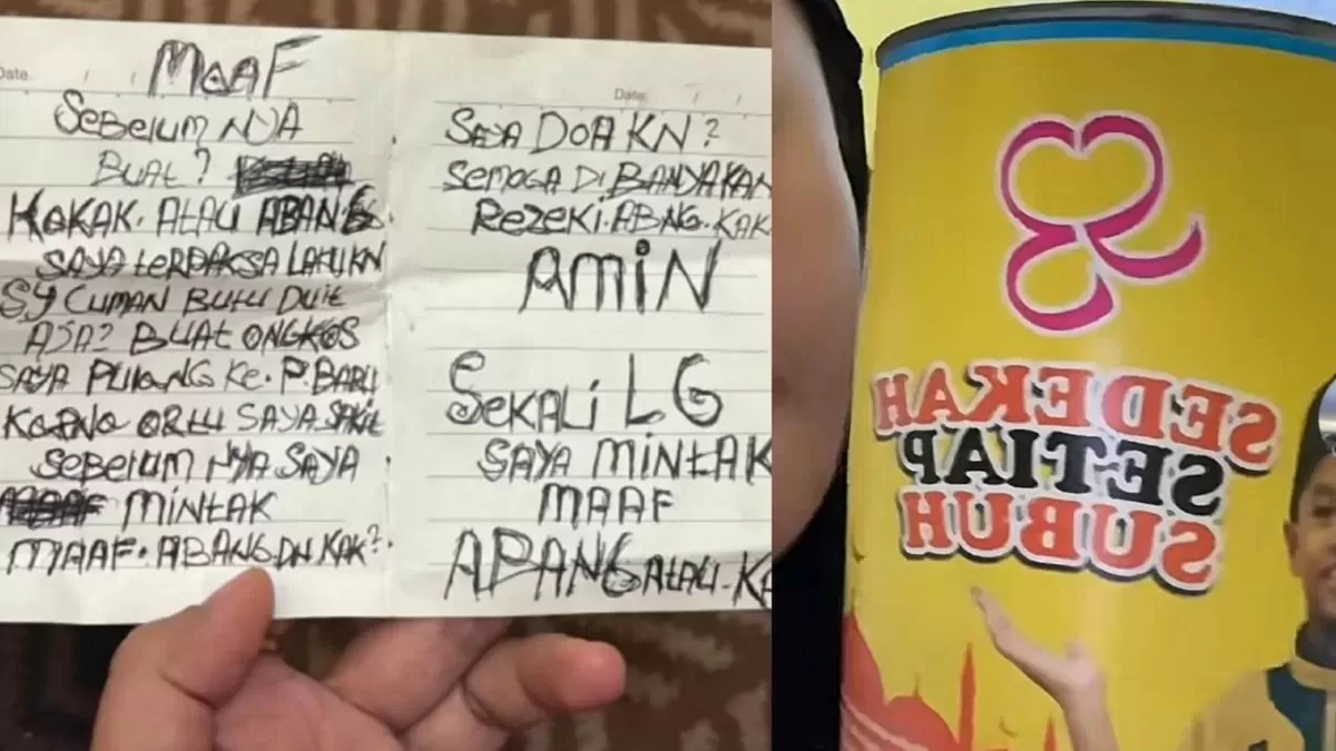 Maling di Medan meninggalkan surat permintaan maaf untuk korbannya - WartaPesona.com (Sumatera Daily)