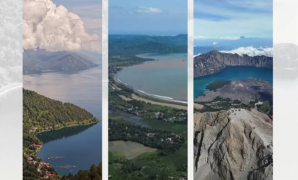 Geopark Rinjani, Ciletuh, dan Toba Caldera Kembai Raih Green Card UNESCO. (Instagram @kemenpar.ri)