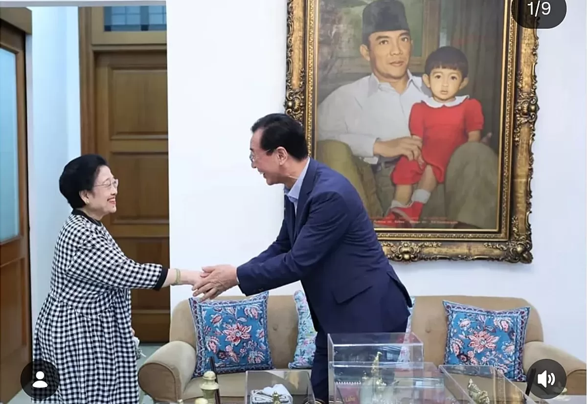 Bahas Reunifikasi, Penasihat Presiden Korea Selatan temui Megawati Soekarnoputri. (Instagram @moncongputih.official)