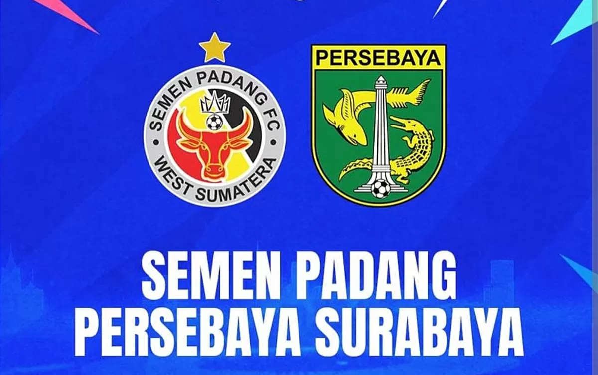 Ilustrasi jadwal pertandingan Semen Padang Melawan Persebaya Surabaya.