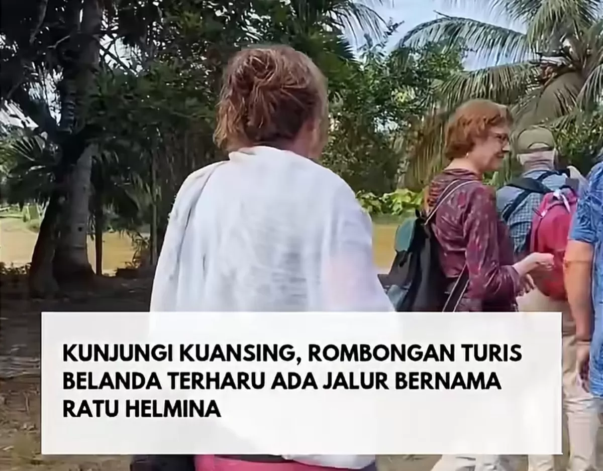 Turis asal Belanda menapak tilas leluhur mereka yang bangun rel kereta jalur Kuantan Singingi-Sijunjung. (Instagram @kuansing.news)