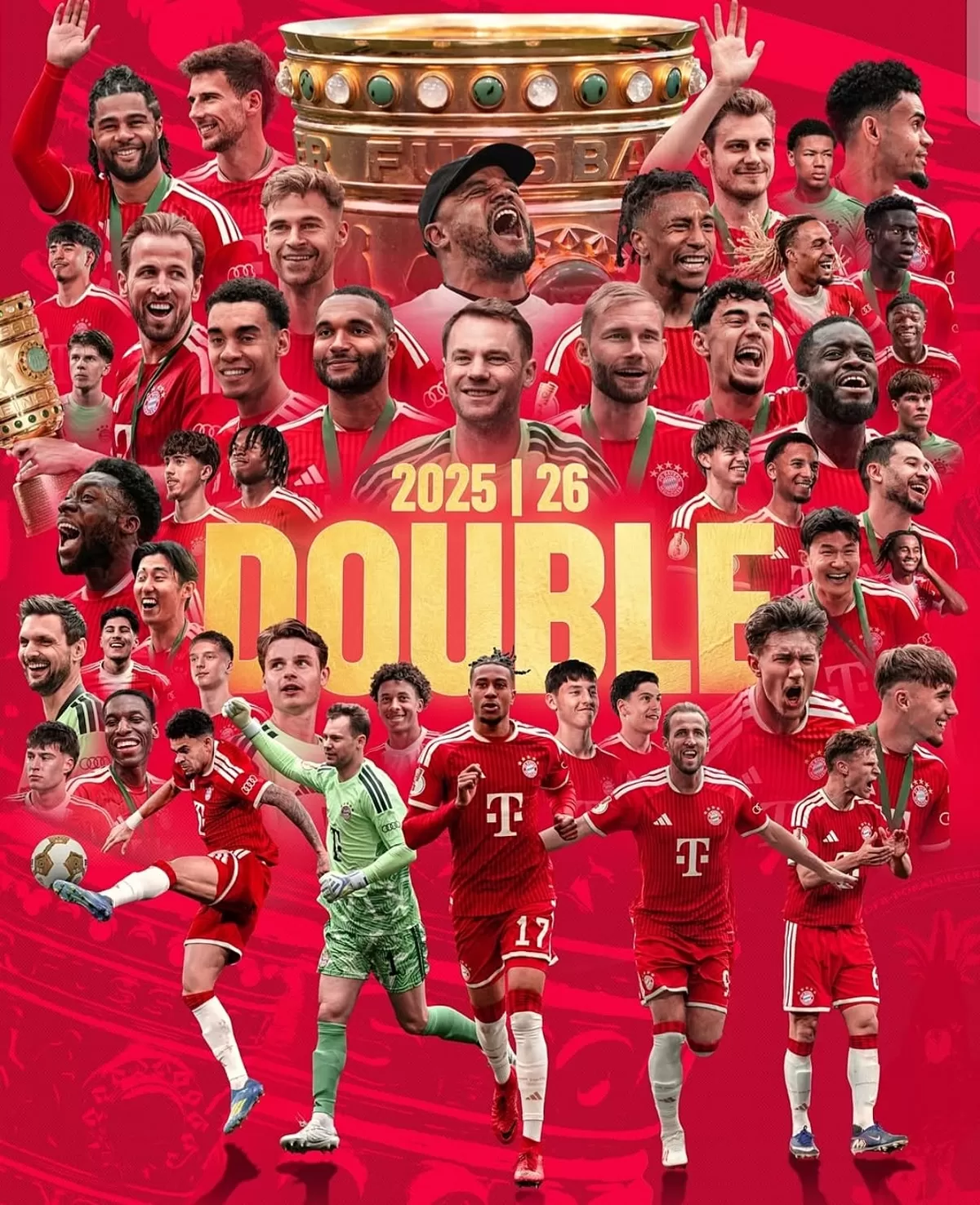 Bayern Muenchen juarai Piala Jerman 2025/2026. (Instagram @fcbayern)