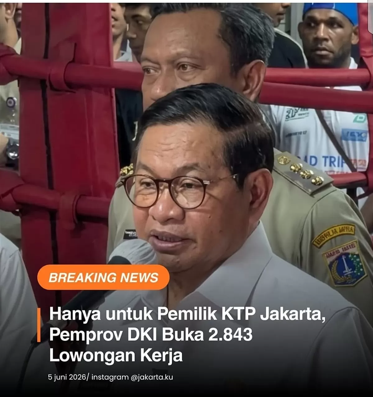 Gubernur DKI Jakarta Pramono Anung Wibowo. (Instagram @jakarta.ku)