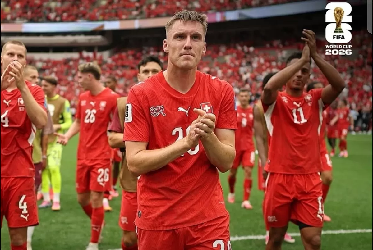 Pemain Swiss setelah menang melawan Kanada. (Instagram @fifaworldcup)