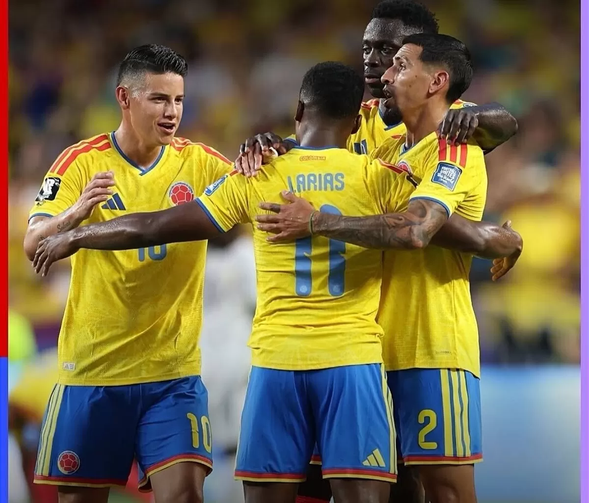 Pemain Kolombia merayakan gol mereka ke gawang Ghana. (Instagram @fifaworldcup)