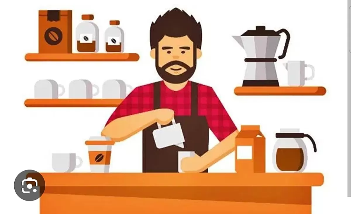 Ilustrasi barista.