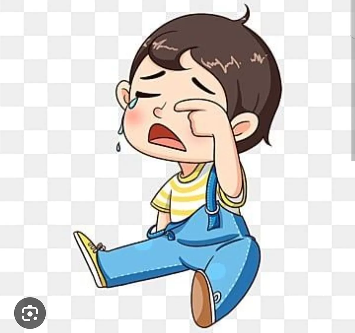 Ilustrasi anak menangis. (pinterest)