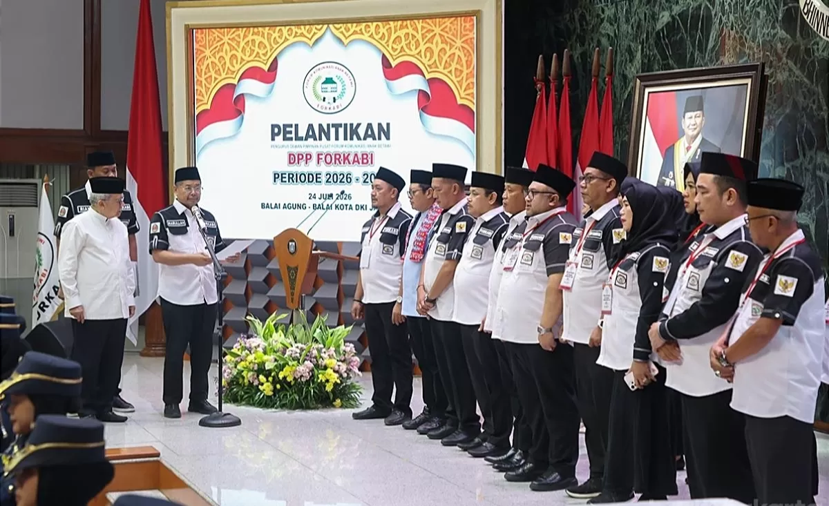 Pelantikan Pengurus DPP Forum Komunikasi Anak Betawi (Forkabi) Periode 2026-2031 di Balai Kota, Jumat 24 Juli2026.