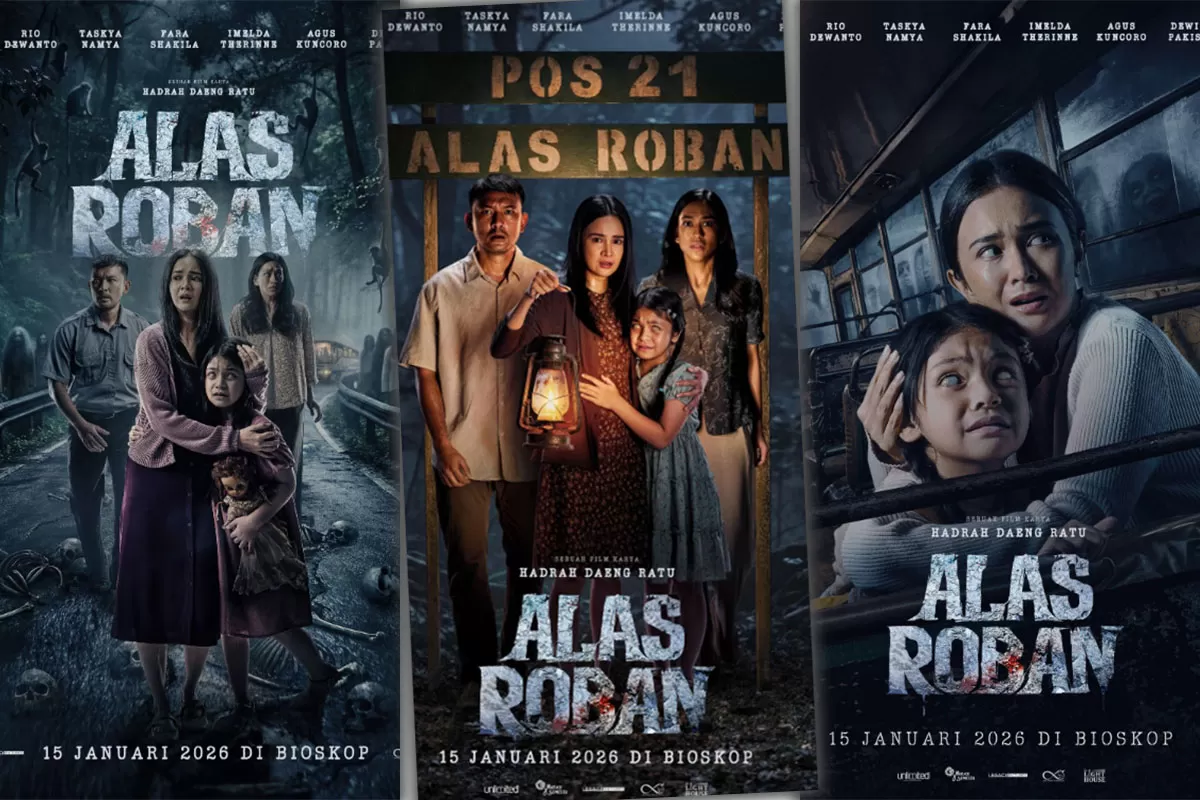 Menyoroti jadwal Film Bioskop Tasik XXI Plaza Asia dan Transmart Tasikmalaya XXI, didominasi Alas Roban yang tayang hari ini, Minggu, 18 Januari 2026. (Kolase dok. IMDb)