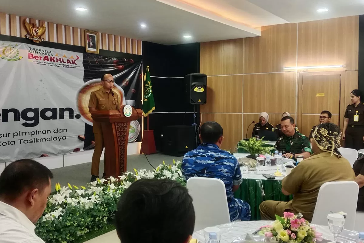 Wali Kota Tasikmalaya hadiri Ngopi Bareng bersama Kejaksaan Negeri sebagai upaya memperkuat sinergi dan kolaborasi antar lembaga,&nbsp;Senin 19 Januari 2026. (Dok. Asep M.S)