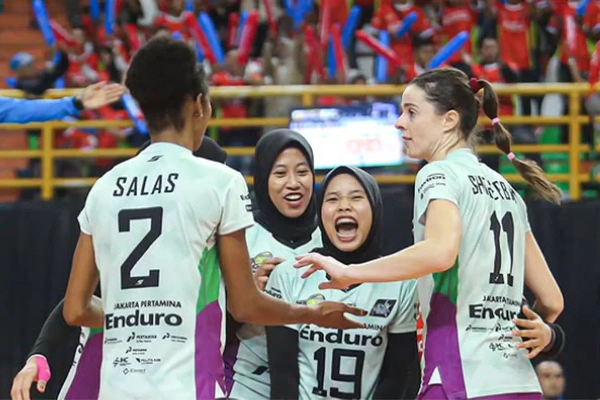 Jakarta Pertamina Enduro merangsek ke papan atas Klasemen Proliga 2026 Putri usai meraih kemenangan penting di seri Bandung,&nbsp;Jumat (23/1/2026). (Instagram/jpevolley)