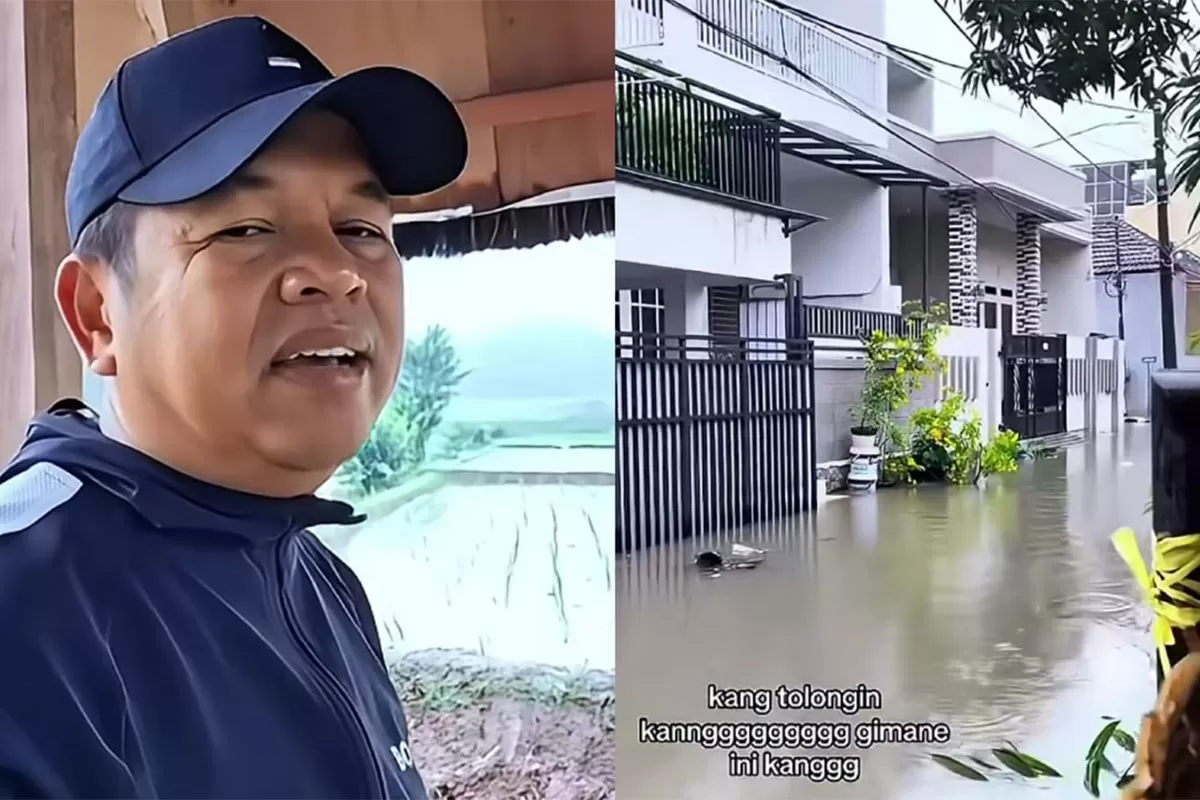 Banjir Bekasi kembali merendam Harapan Indah. Warga mengadu ke KDM dan meminta developer tak lepas tangan atas banjir yang terus berulang. (Instagram/dedimulyadi71)