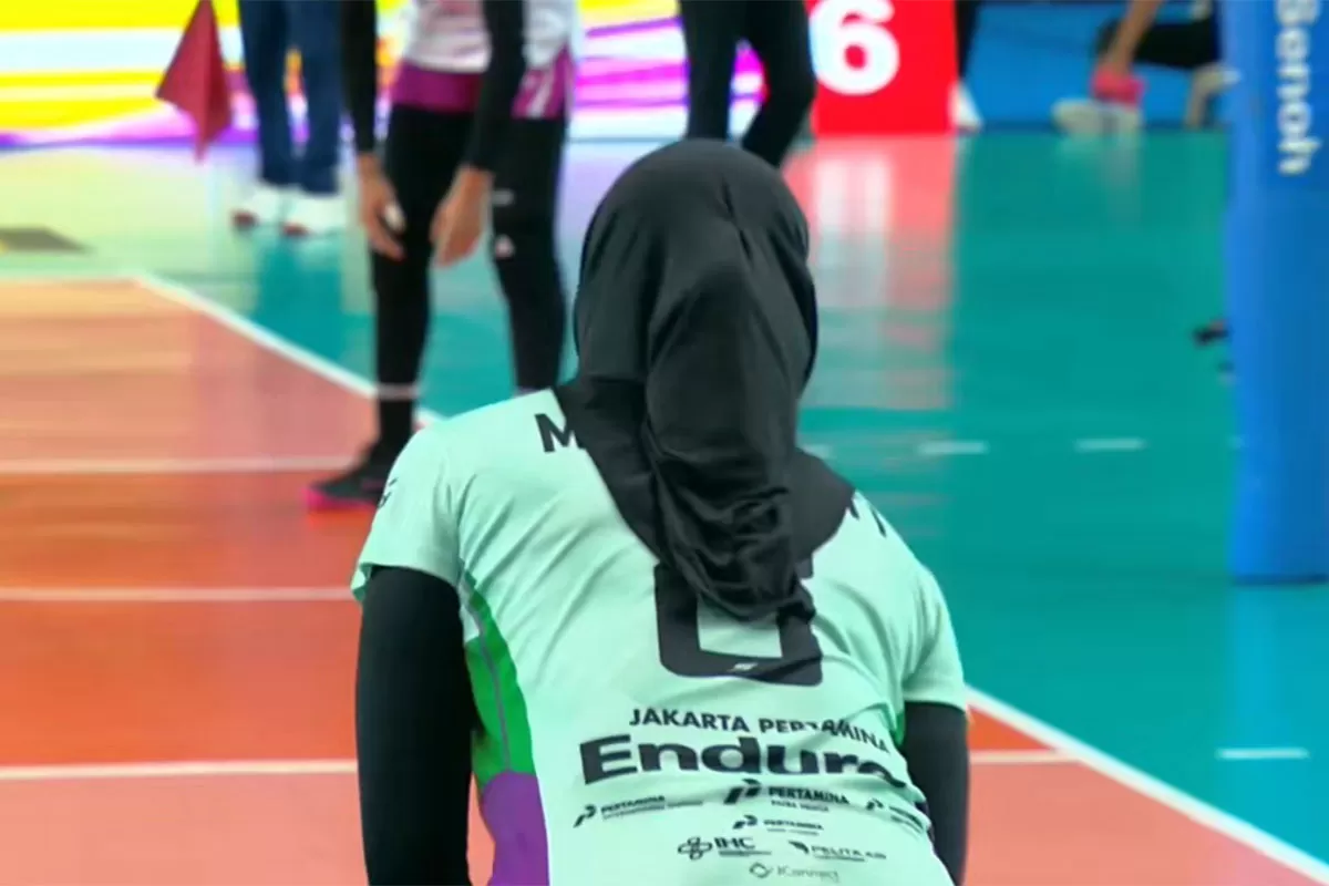 Megawati Hangestri menjadi pencetak poin terbanyak saat Jakarta Pertamina Enduro menang 3-0 atas Jakarta Popsivo Polwan di Proliga 2026. (Tangkapan layar Moji TV)