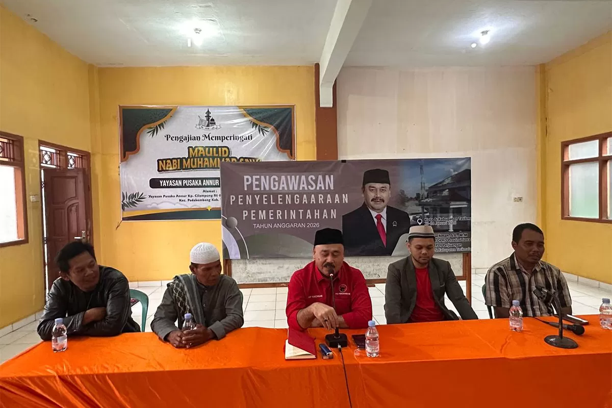 Anggota Komisi IV DPRD Jawa Barat, Arip Rachman, SE,saat melaksanakan kegiatan Pengawasan Penyelenggaraan Pemerintahan di&nbsp;Kecamatan Padakembang, Kabupaten Tasikmalaya, Sabtu (24/1/2026). (Dok. DFK)