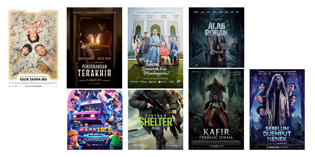 Jadwal film Transmart Tasikmalaya XXI dan Tasik XXI Plaza Asia hari ini, Minggu 1 Februari 2026. Cek jam tayang dan pilih film favoritmu. (Dok. Cinema21)