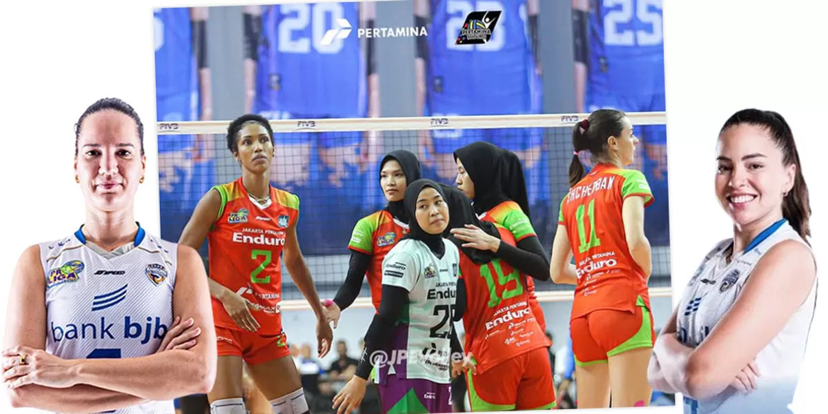 Proliga 2026 putri menyajikan big match Jakarta Pertamina Enduro vs Bandung BJB Tandamata hari ini, Minggu (1/2/2026), dengan Megawati Hangestri jadi sorotan utama. (Instagram/jpevolley - bandungbjbtandamataofficial)